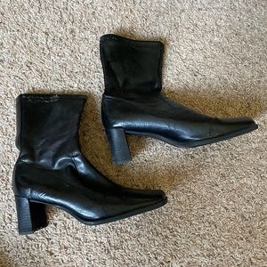 Black booty heels